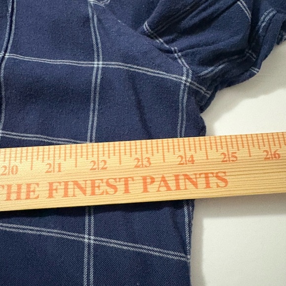 Faherty Men’s The All Time Shirt Navy Windowpane Casual Button Down,Tailored Fit - Picture 4 of 15